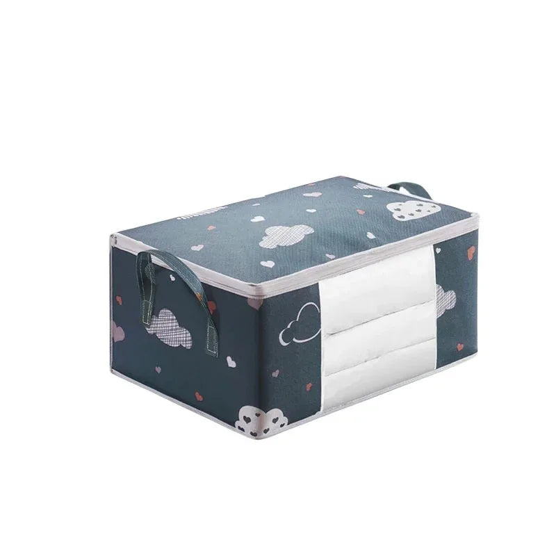 Large-Capacity Clothes Storage Bag – Foldable Organizer with Reinforced Handles & Sturdy Zipper