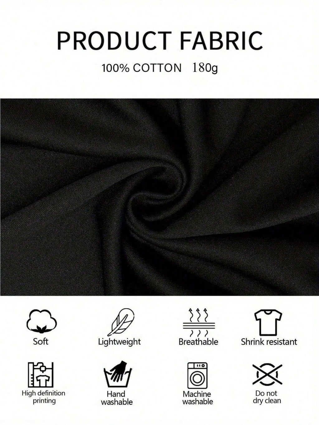 Trendy Graphic Cotton Tee for Men - Stylish Short Sleeve Round Neck Shirt in Black