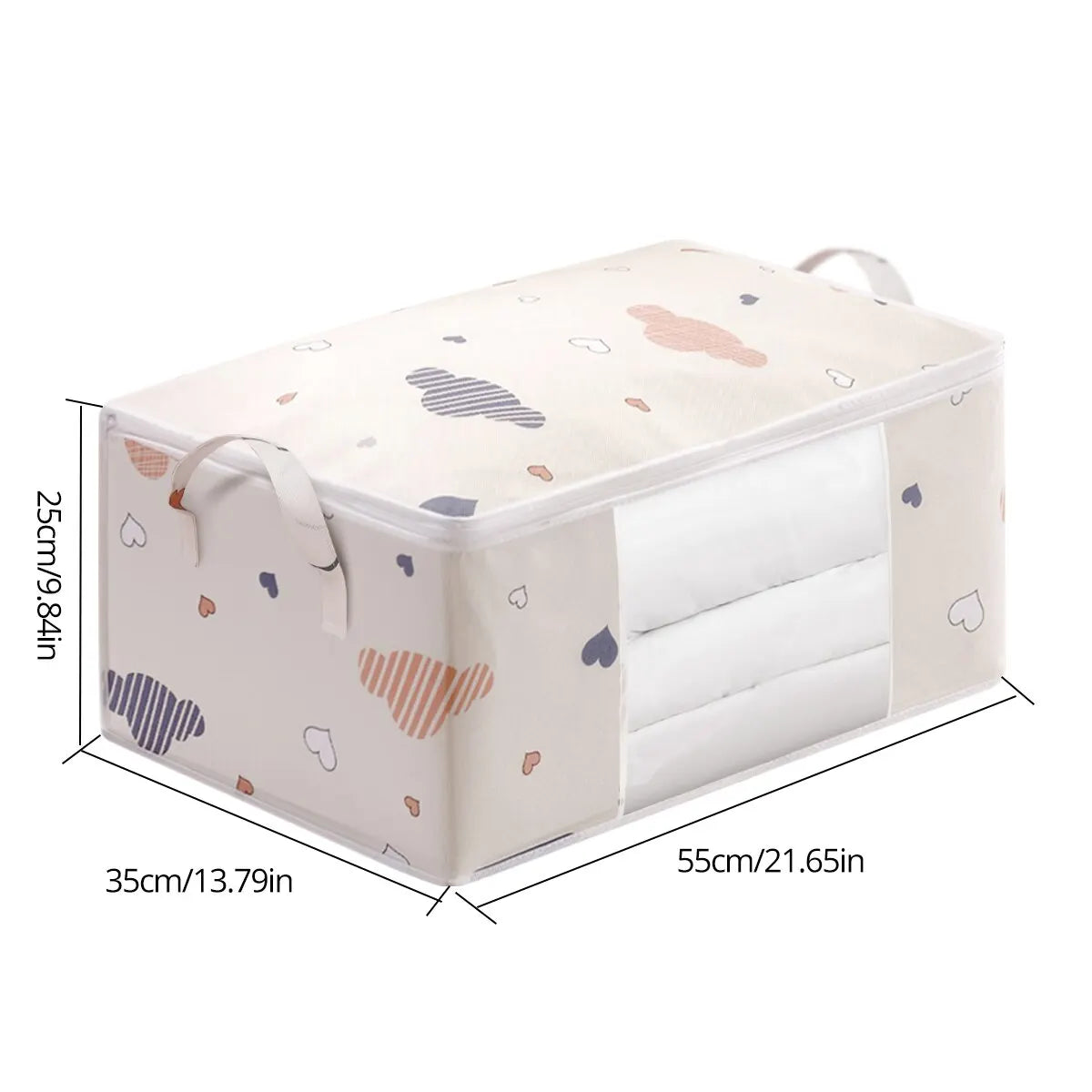 Large-Capacity Clothes Storage Bag – Foldable Organizer with Reinforced Handles & Sturdy Zipper
