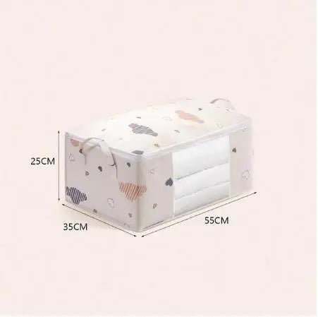 Large-Capacity Clothes Storage Bag – Foldable Organizer with Reinforced Handles & Sturdy Zipper