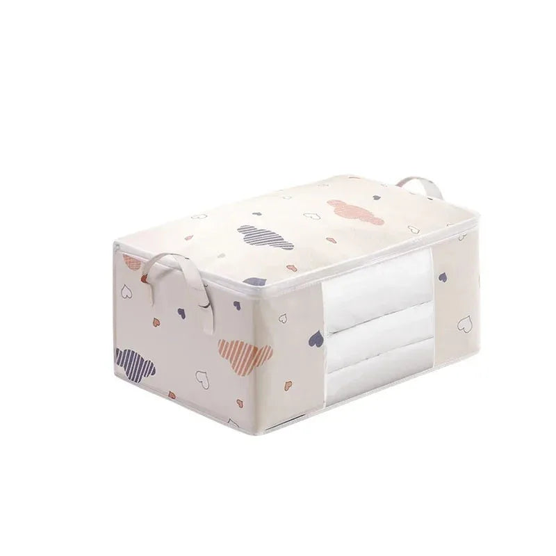 Large-Capacity Clothes Storage Bag – Foldable Organizer with Reinforced Handles & Sturdy Zipper