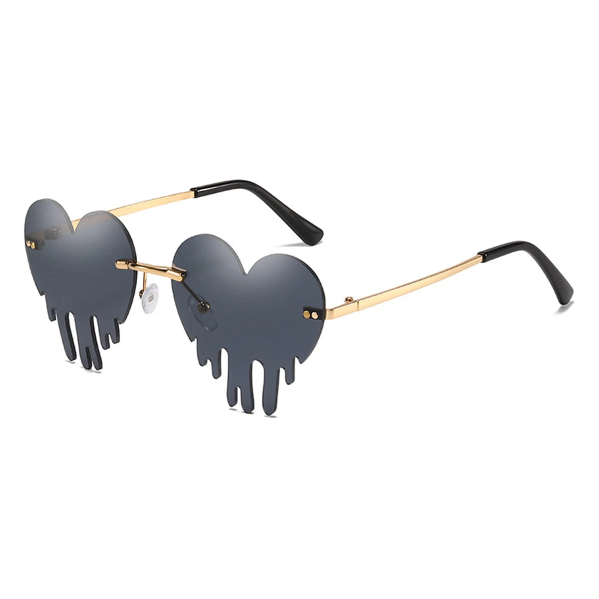 Full Rim Rectangular Silver Green Sun glasses