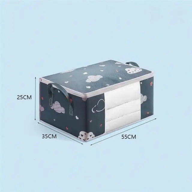 Large-Capacity Clothes Storage Bag – Foldable Organizer with Reinforced Handles & Sturdy Zipper